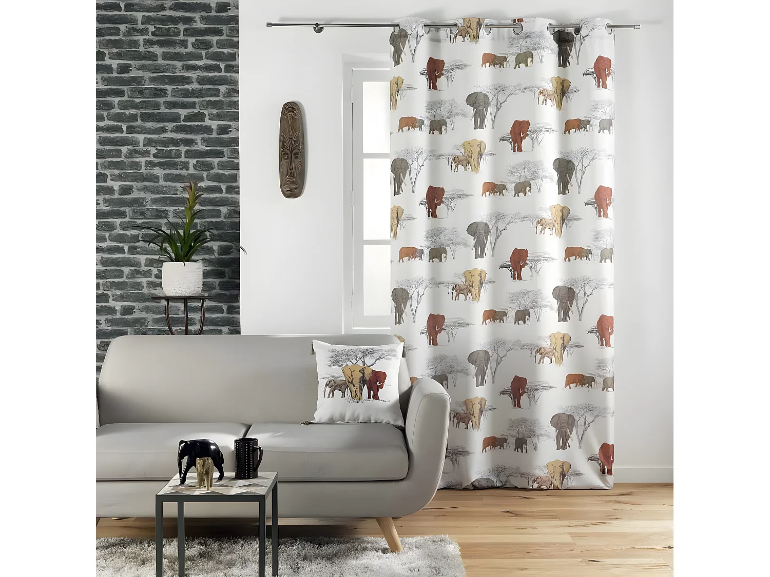 Rideau à Oeillets "Toundra" 140x260cm Blanc