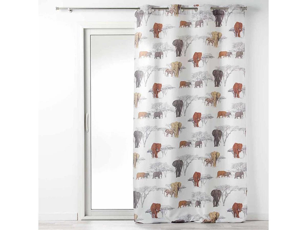 Rideau à Oeillets "Toundra" 140x260cm Blanc