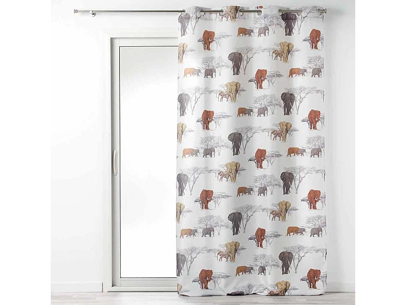 Rideau à Oeillets "Toundra" 140x260cm Blanc