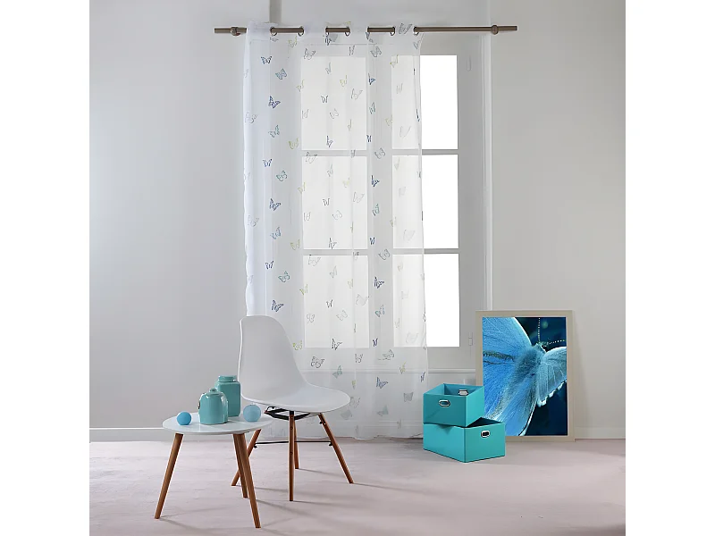 Rideau Voilage "Hesperia" 140x240cm Bleu