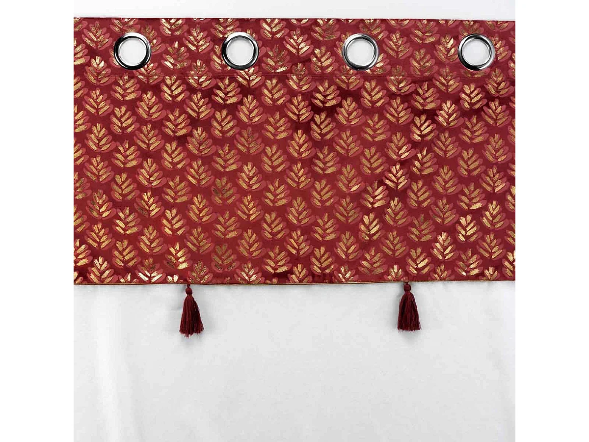 Rideau Voilage à Œillets "Evie" 140x240cm Bordeaux