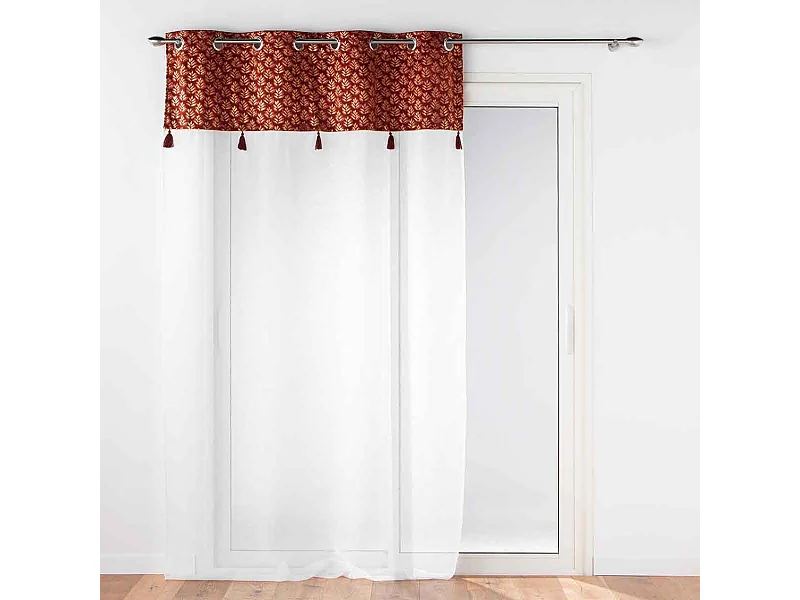 Rideau Voilage à Œillets "Evie" 140x240cm Bordeaux