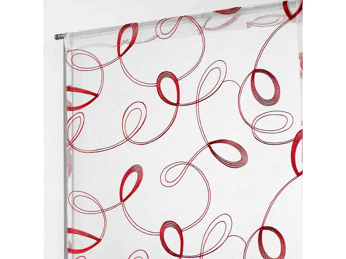 Paire de Voilages "Hoops" 60x90cm Rouge