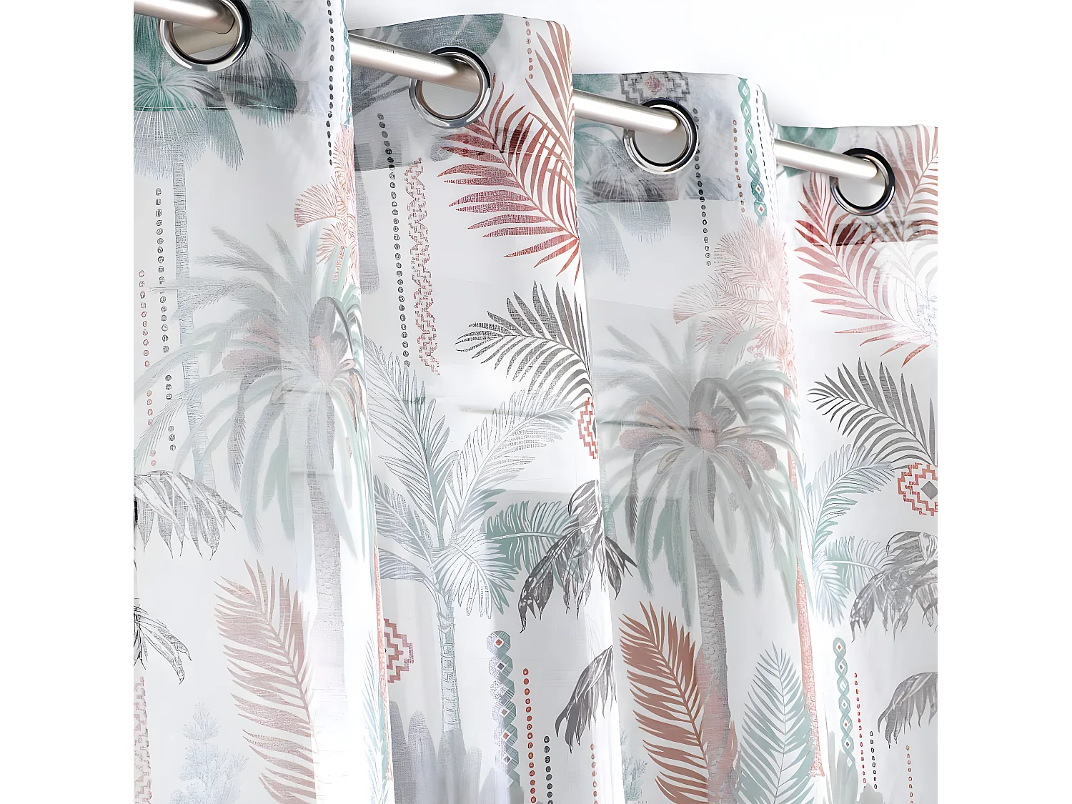 Rideau Voilage à Œillets "Terra Nova" 140x240cm Multicolore