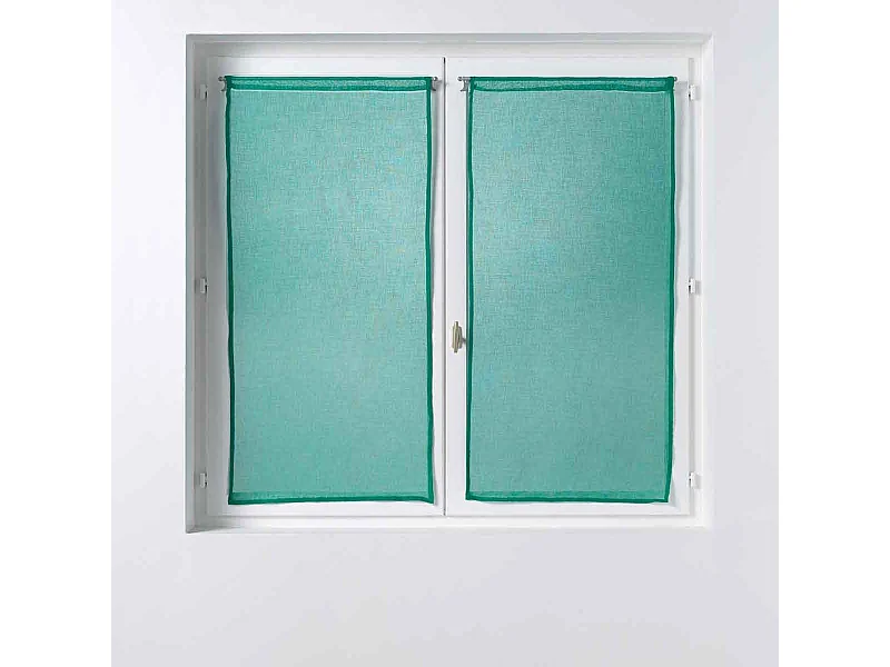 Paire de Voilages "Sandra" 60x160cm Émeraude