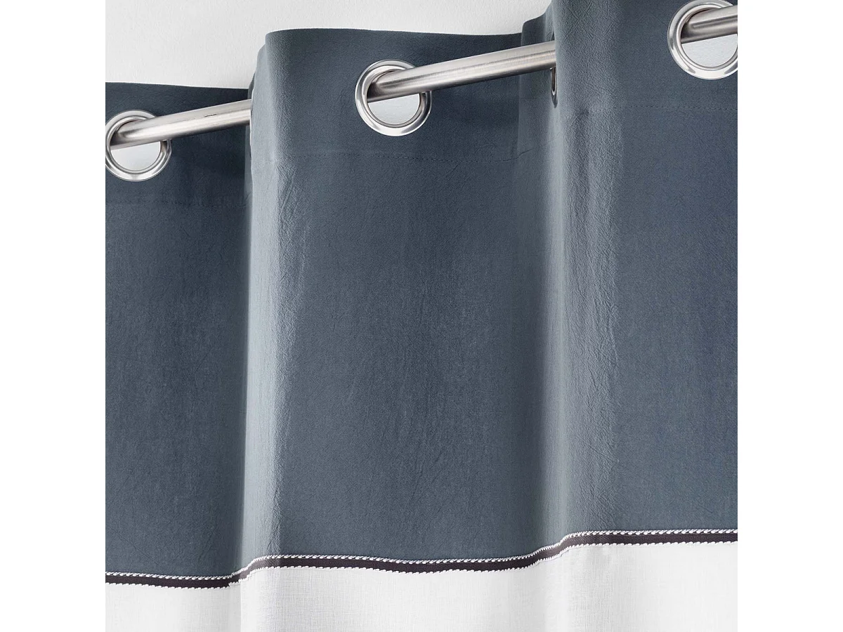 Rideau Voilage à Œillets "Jolibel" 137x240cm Bleu