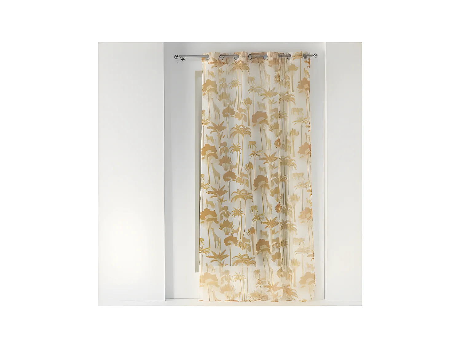 Rideau Voilage à Œillets "Manapany" 140x240cm Jaune