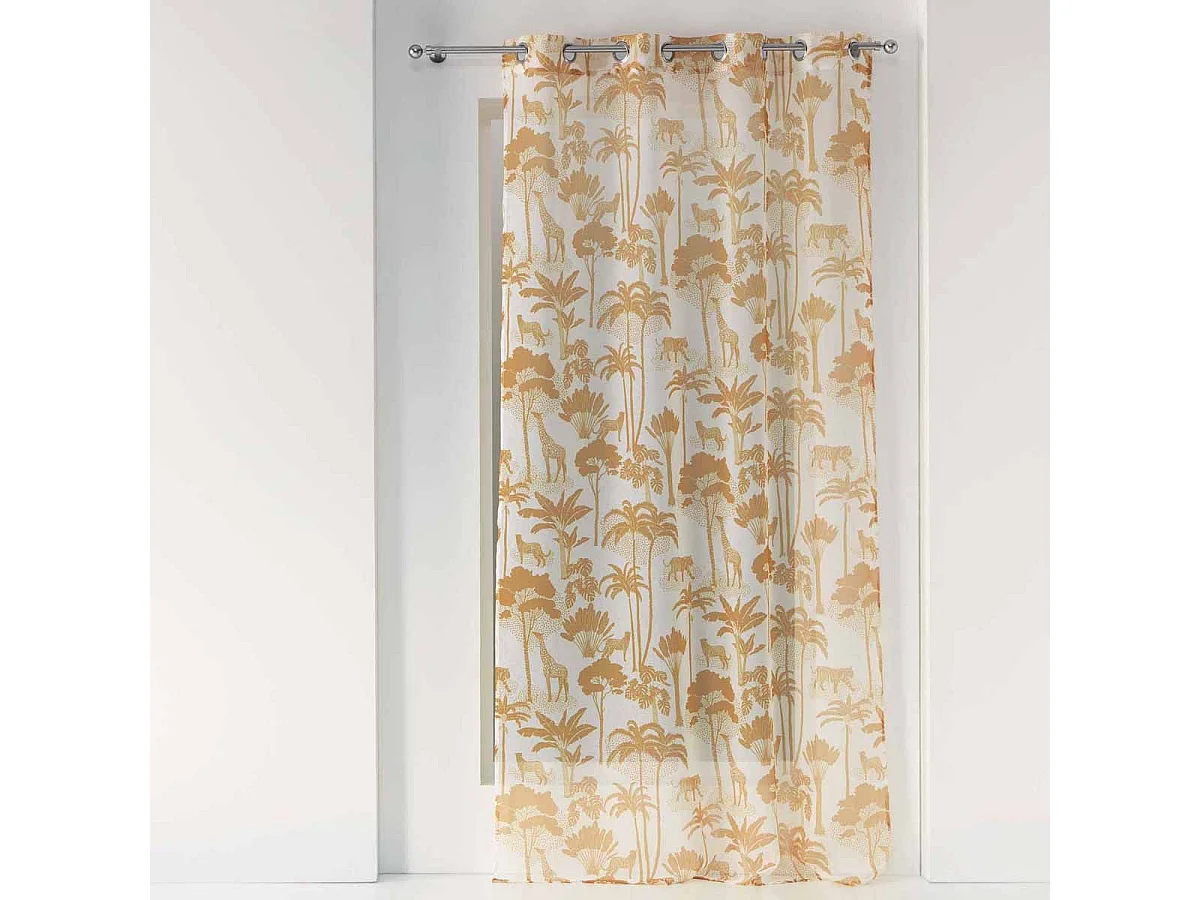 Rideau Voilage à Œillets "Manapany" 140x240cm Jaune