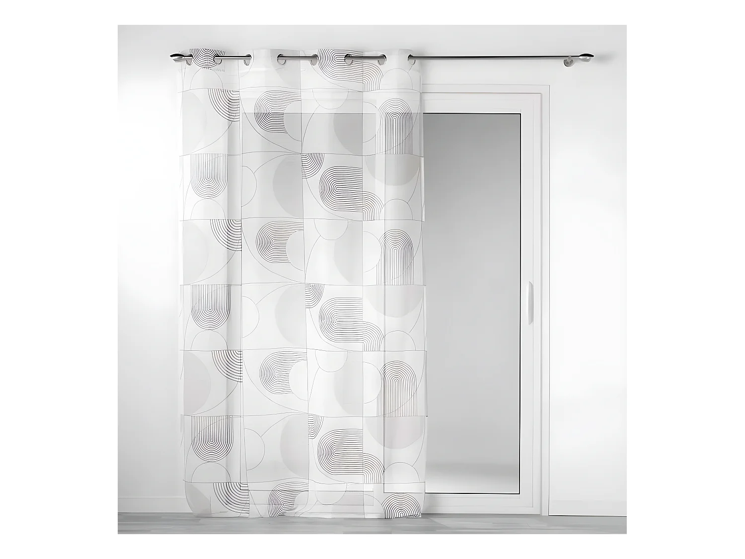 Rideau Voilage à Œillets "Esquisse" 140x240cm Blanc