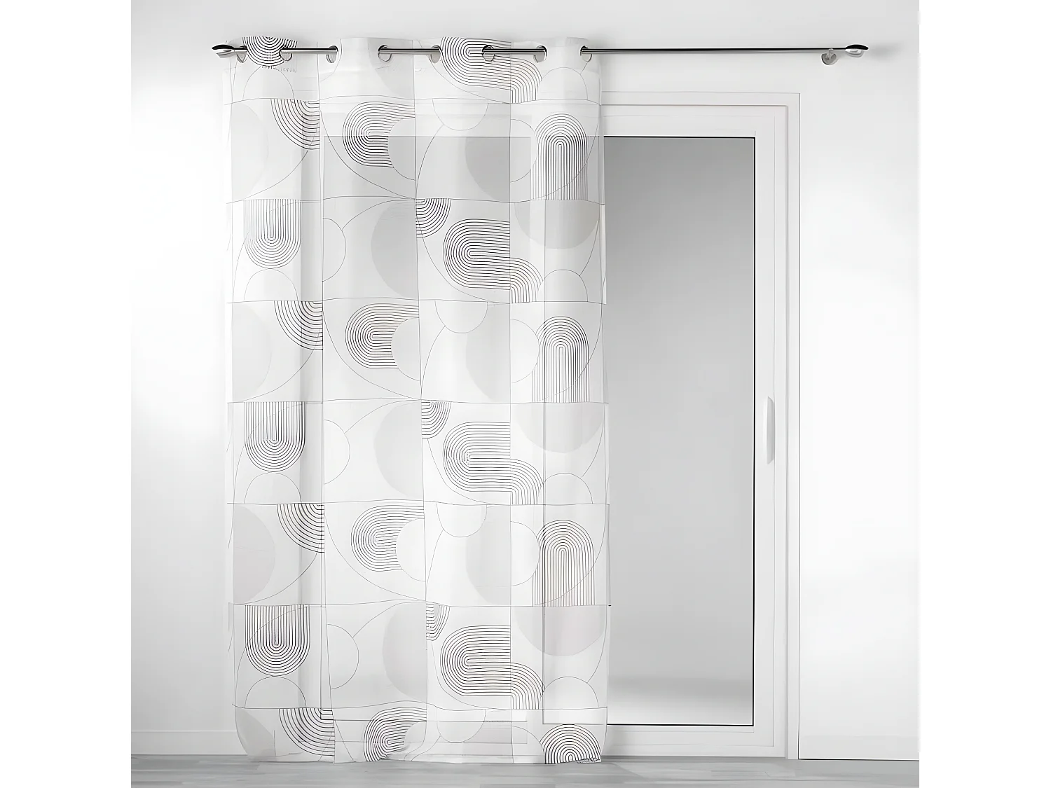 Rideau Voilage à Œillets "Esquisse" 140x240cm Blanc