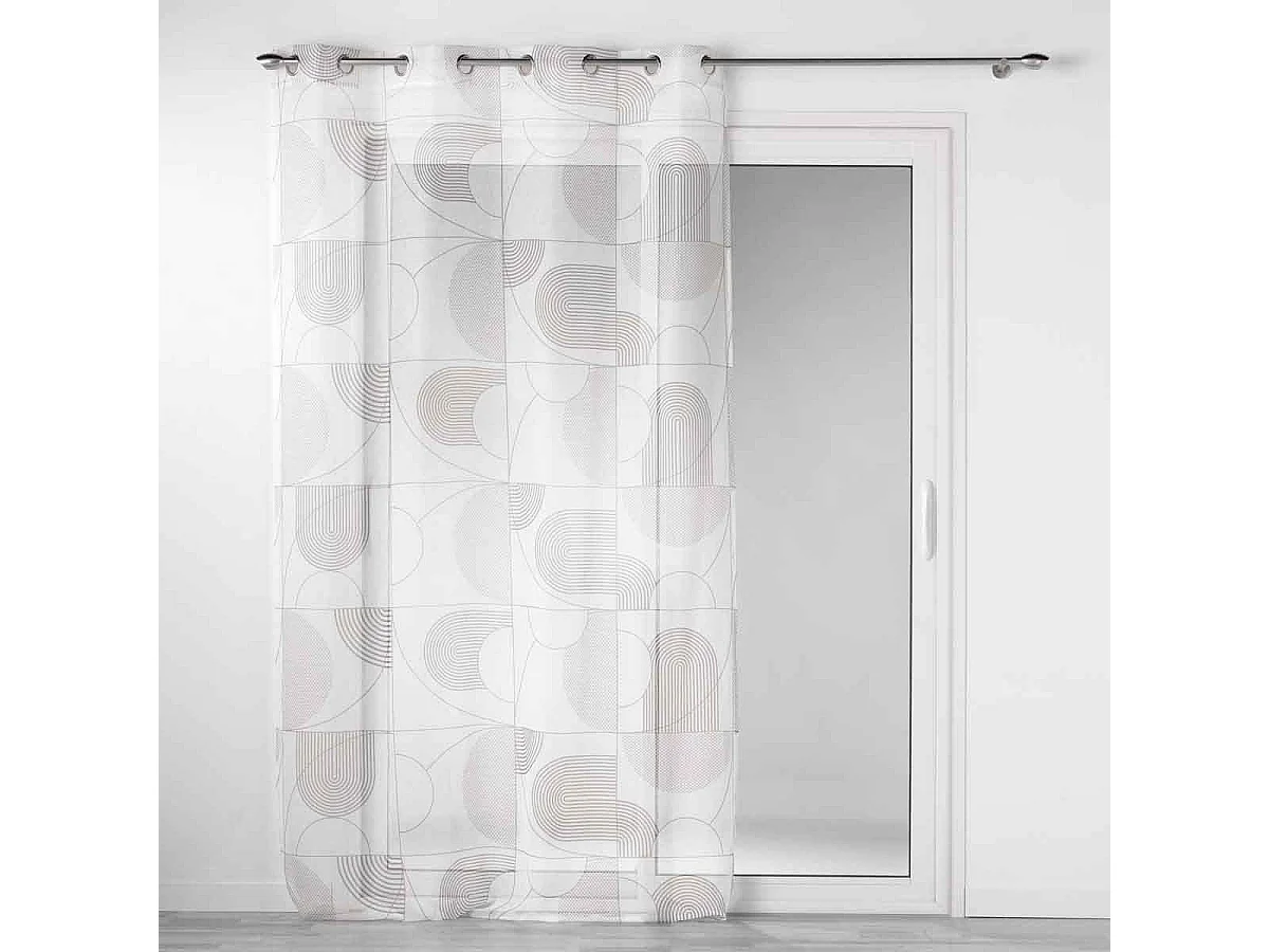 Rideau Voilage à Œillets "Esquisse" 140x240cm Blanc