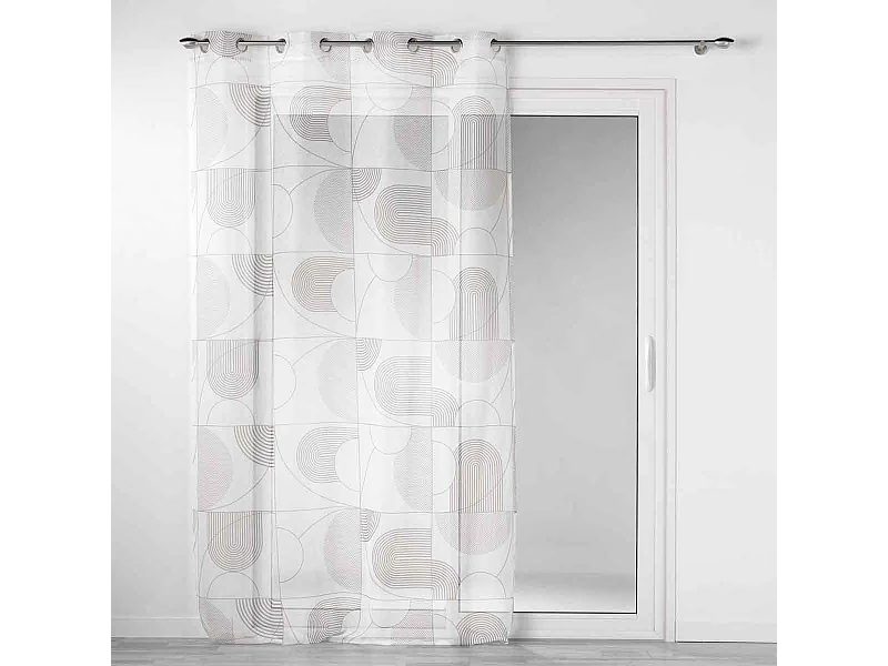 Rideau Voilage à Œillets "Esquisse" 140x240cm Blanc