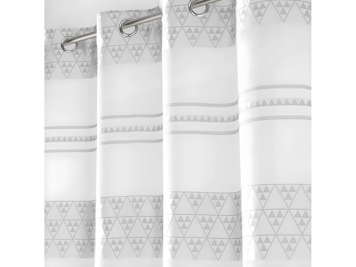 Rideau Voilage à Œillets "Pasadena" 140x240cm Blanc