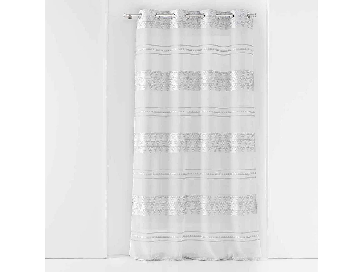 Rideau Voilage à Œillets "Pasadena" 140x240cm Blanc