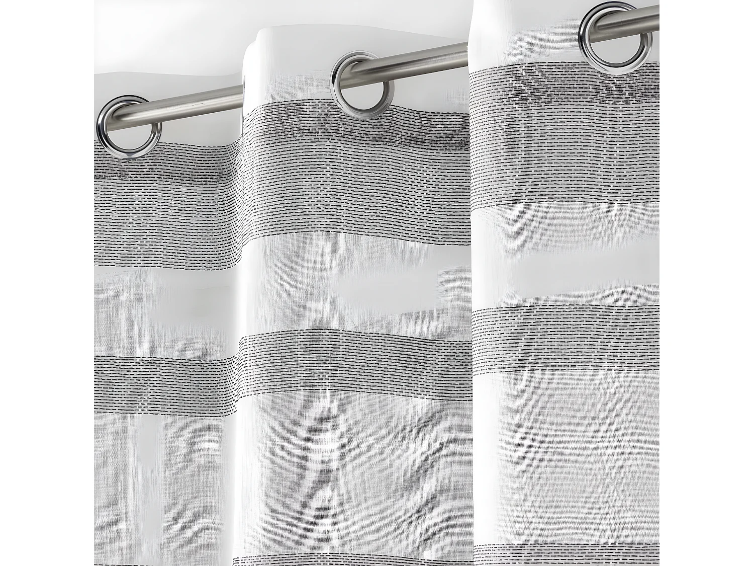 Rideau Voilage à Œillets "Palerma" 140x240cm Blanc