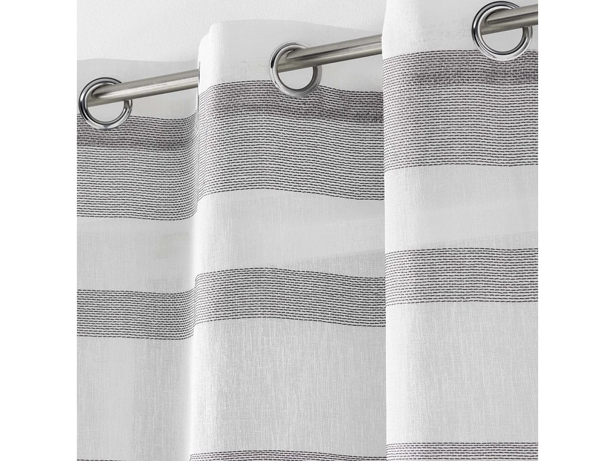 Rideau Voilage à Œillets "Palerma" 140x240cm Blanc