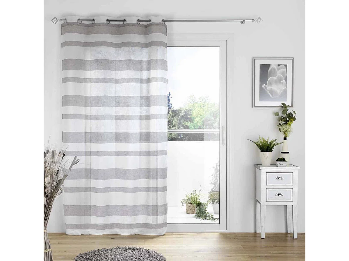 Rideau Voilage à Œillets "Palerma" 140x240cm Blanc