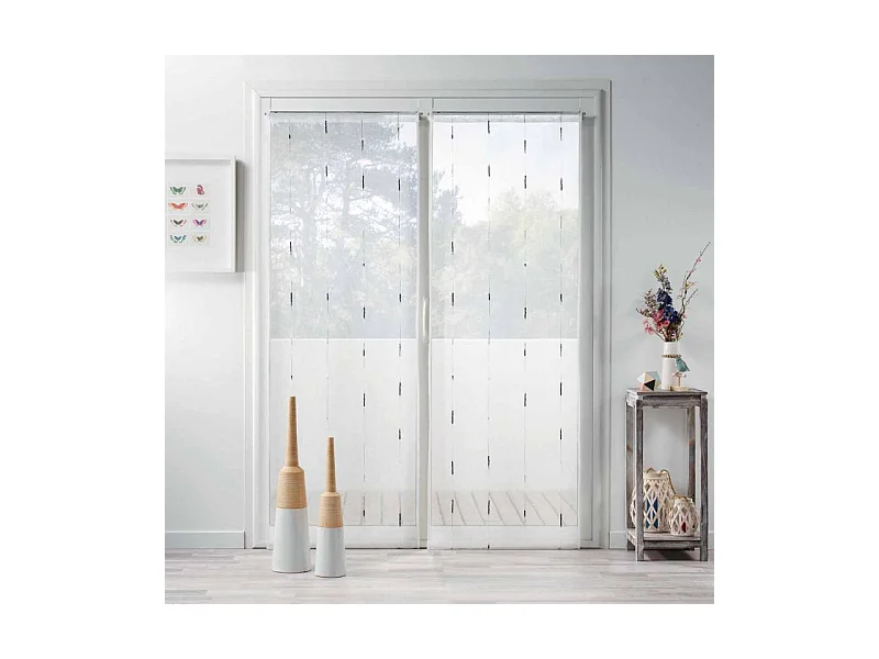 Paire de Voilages "Chenilla" 70x200cm Gris