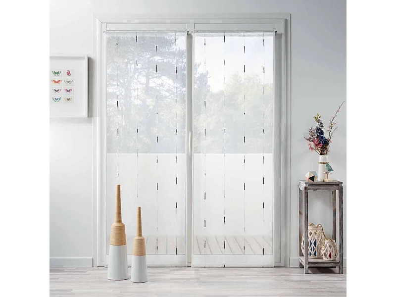 Paire de Voilages "Chenilla" 70x200cm Gris