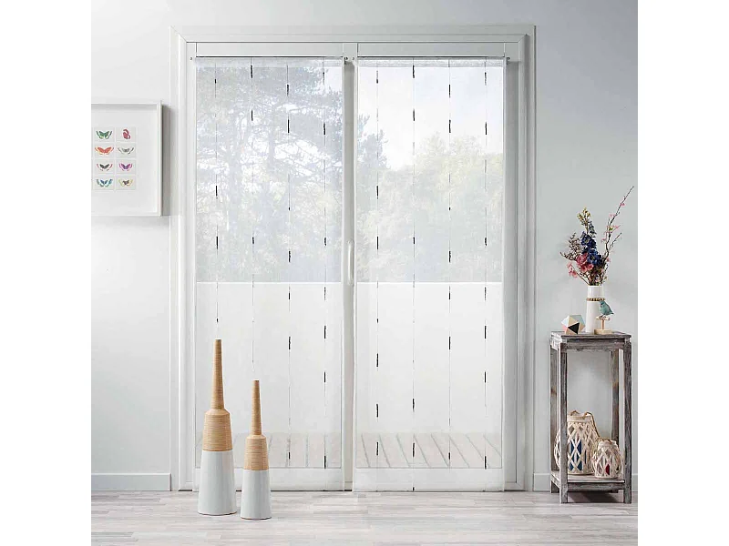 Paire de Voilages "Chenilla" 70x200cm Gris