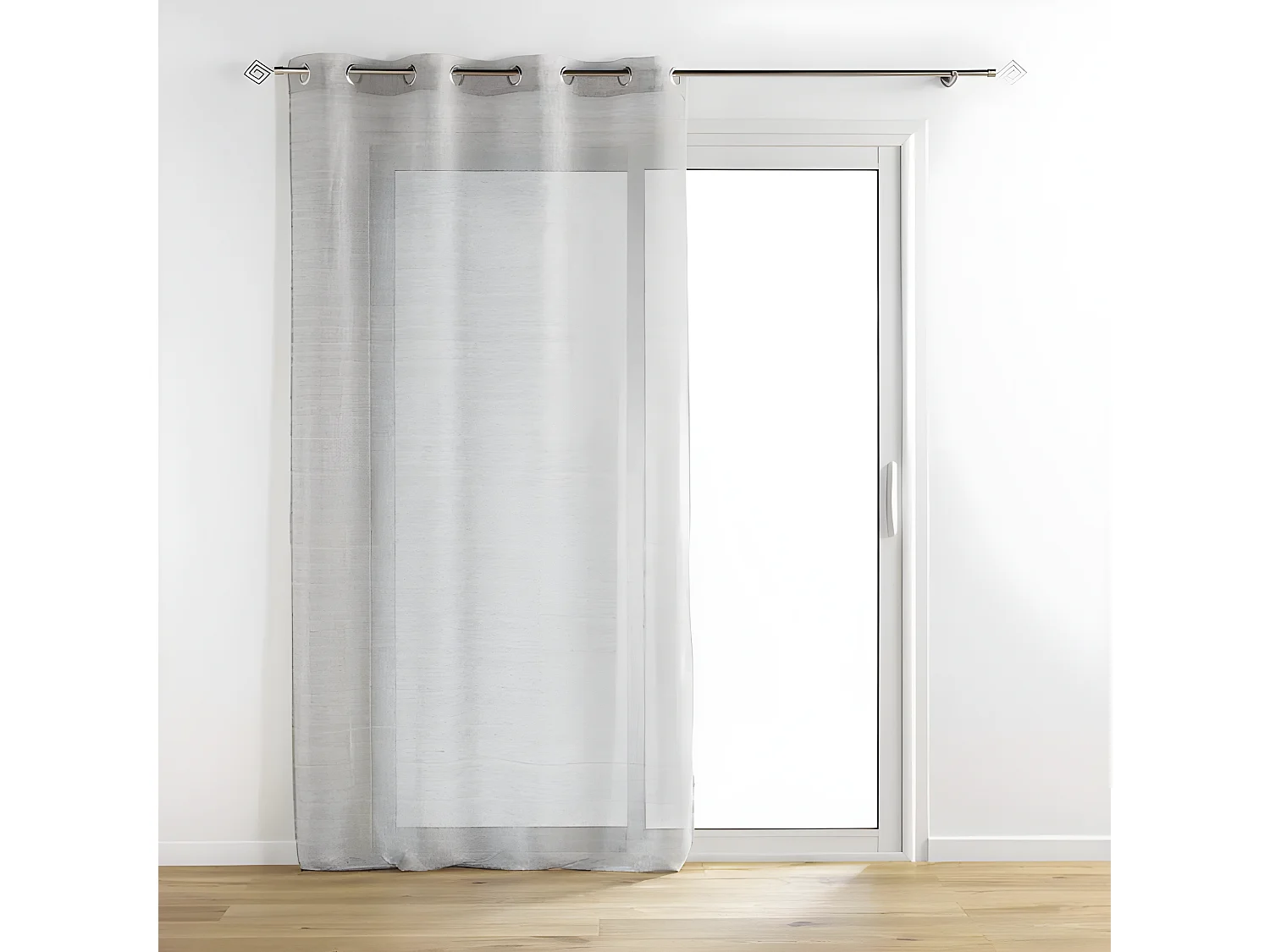 Rideau Voilage à Œillets "Sunline" 140x240cm Anthracite & Or