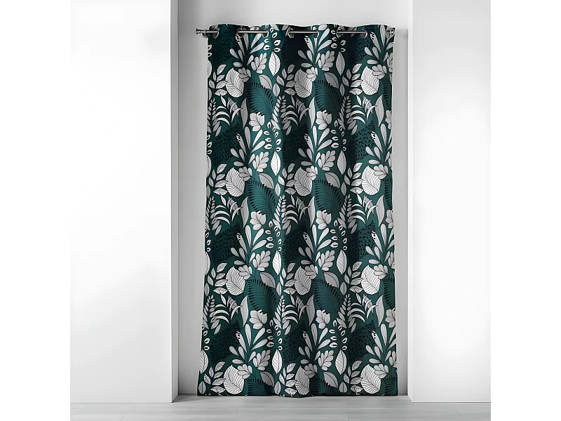 Rideau à Œillets Imprimé "Panabel" 140x240cm Bleu