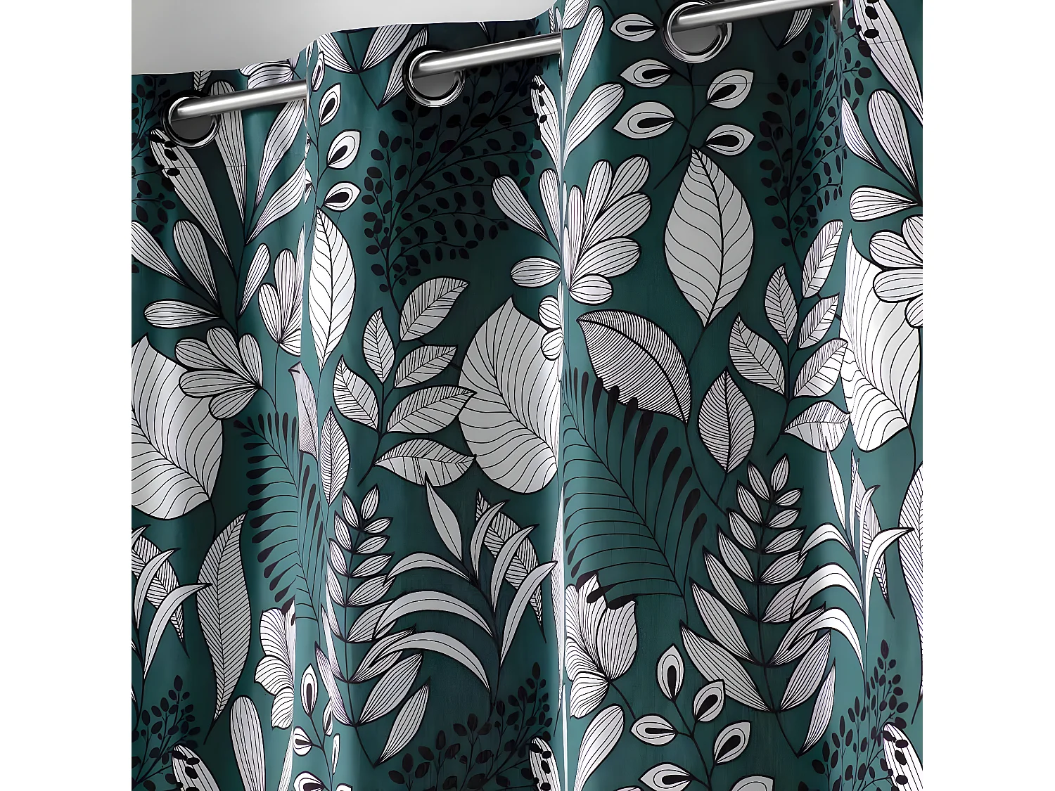 Rideau à Œillets Imprimé "Panabel" 140x240cm Bleu