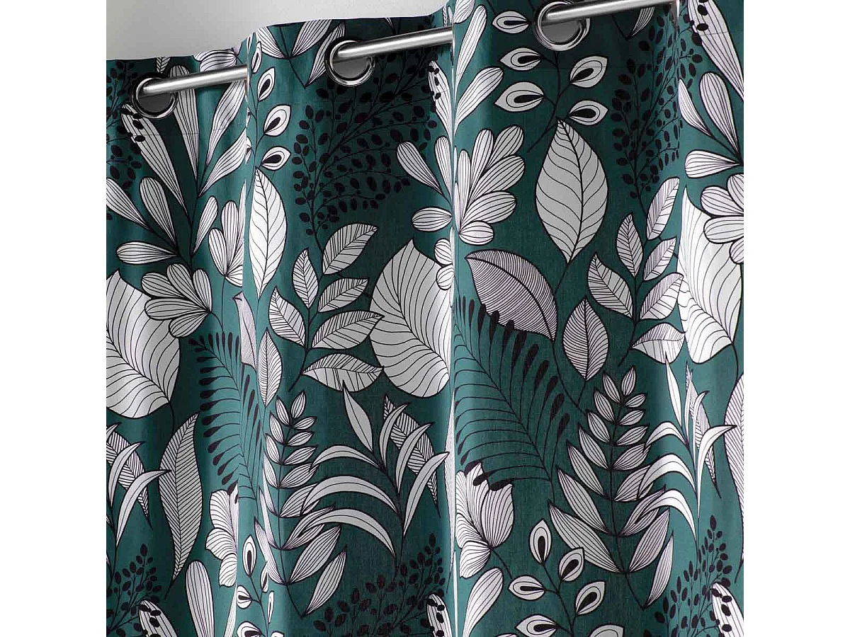 Rideau à Œillets Imprimé "Panabel" 140x240cm Bleu