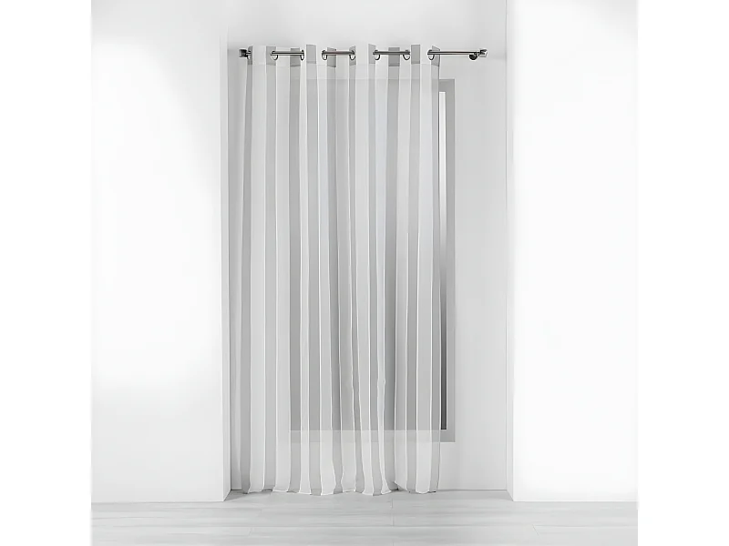 Rideau Voilage à Œillets "Palaos" 140x240cm Gris