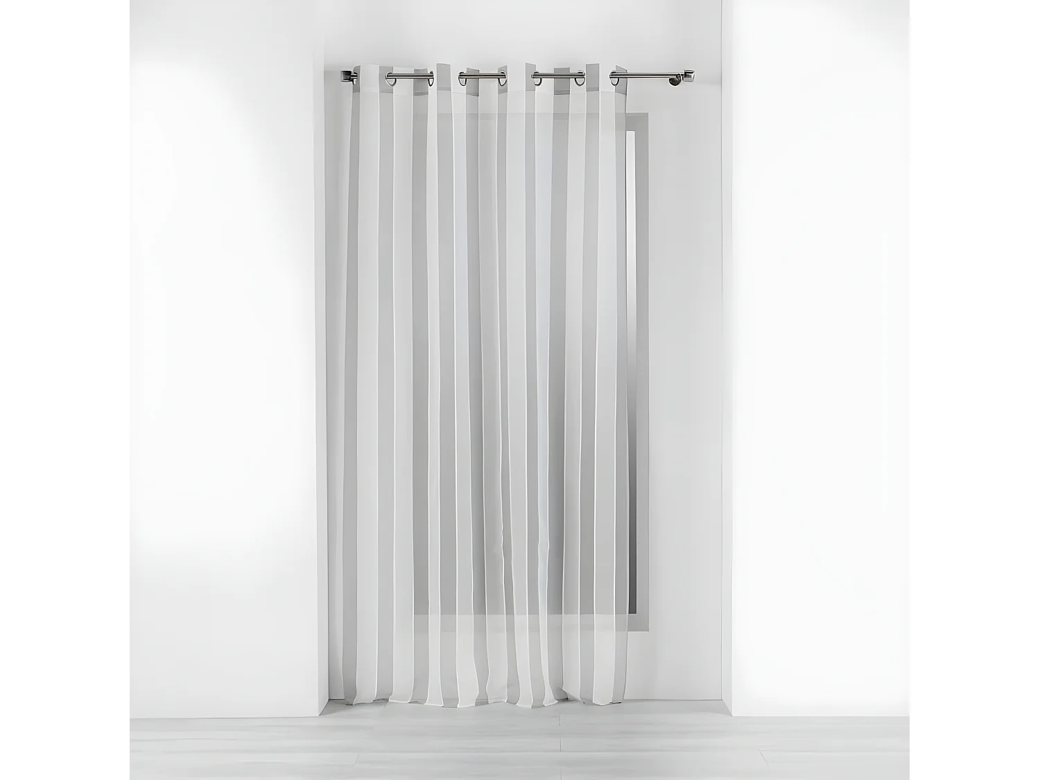 Rideau Voilage à Œillets "Palaos" 140x240cm Gris