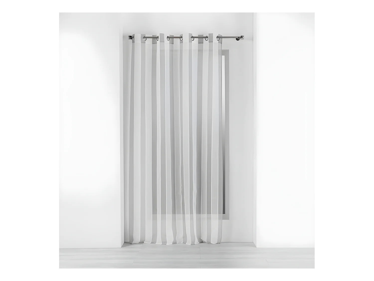 Rideau Voilage à Œillets "Palaos" 140x240cm Gris