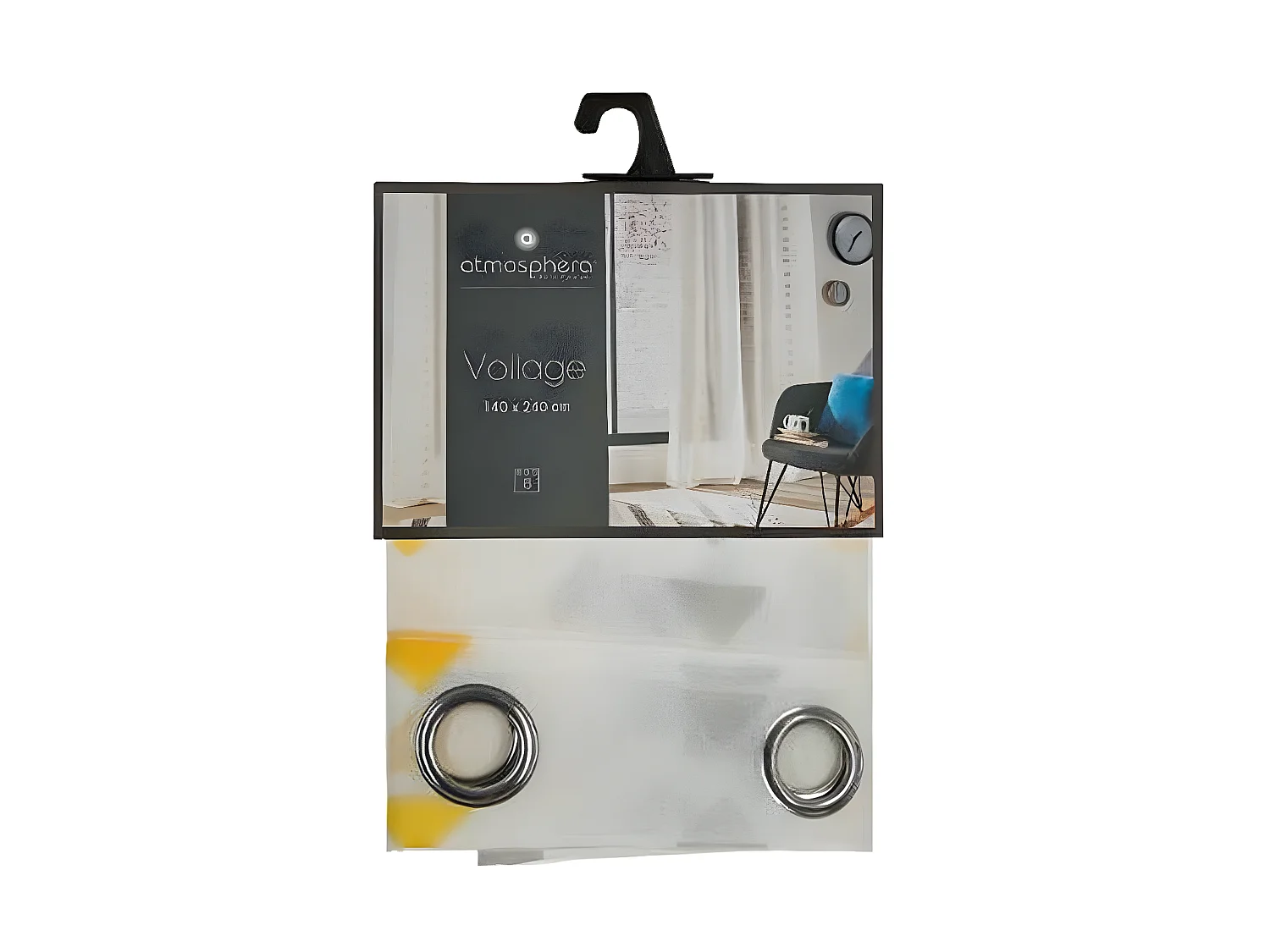 Rideau Voilage "Relief" 140x240cm Ocre