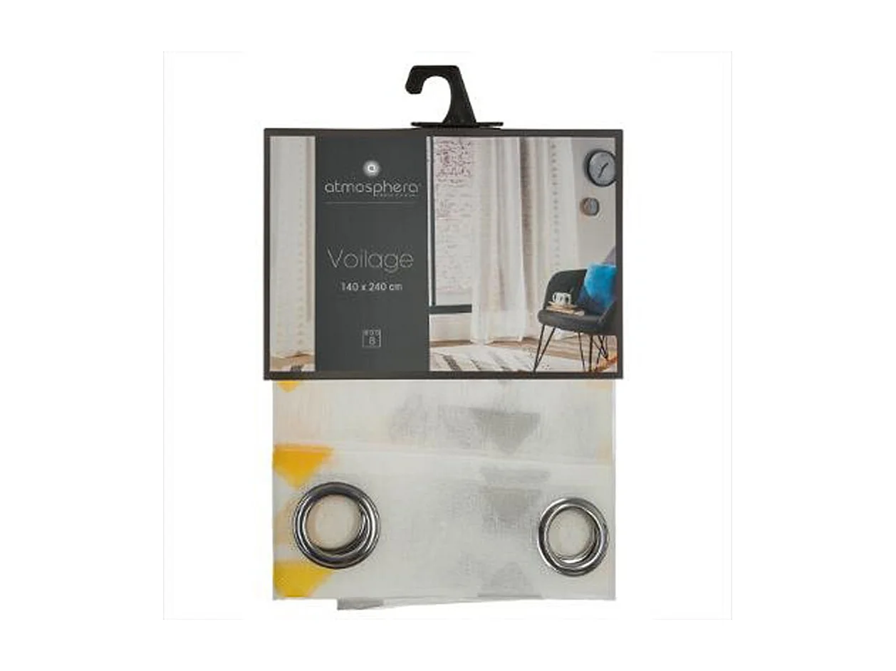 Rideau Voilage "Relief" 140x240cm Ocre