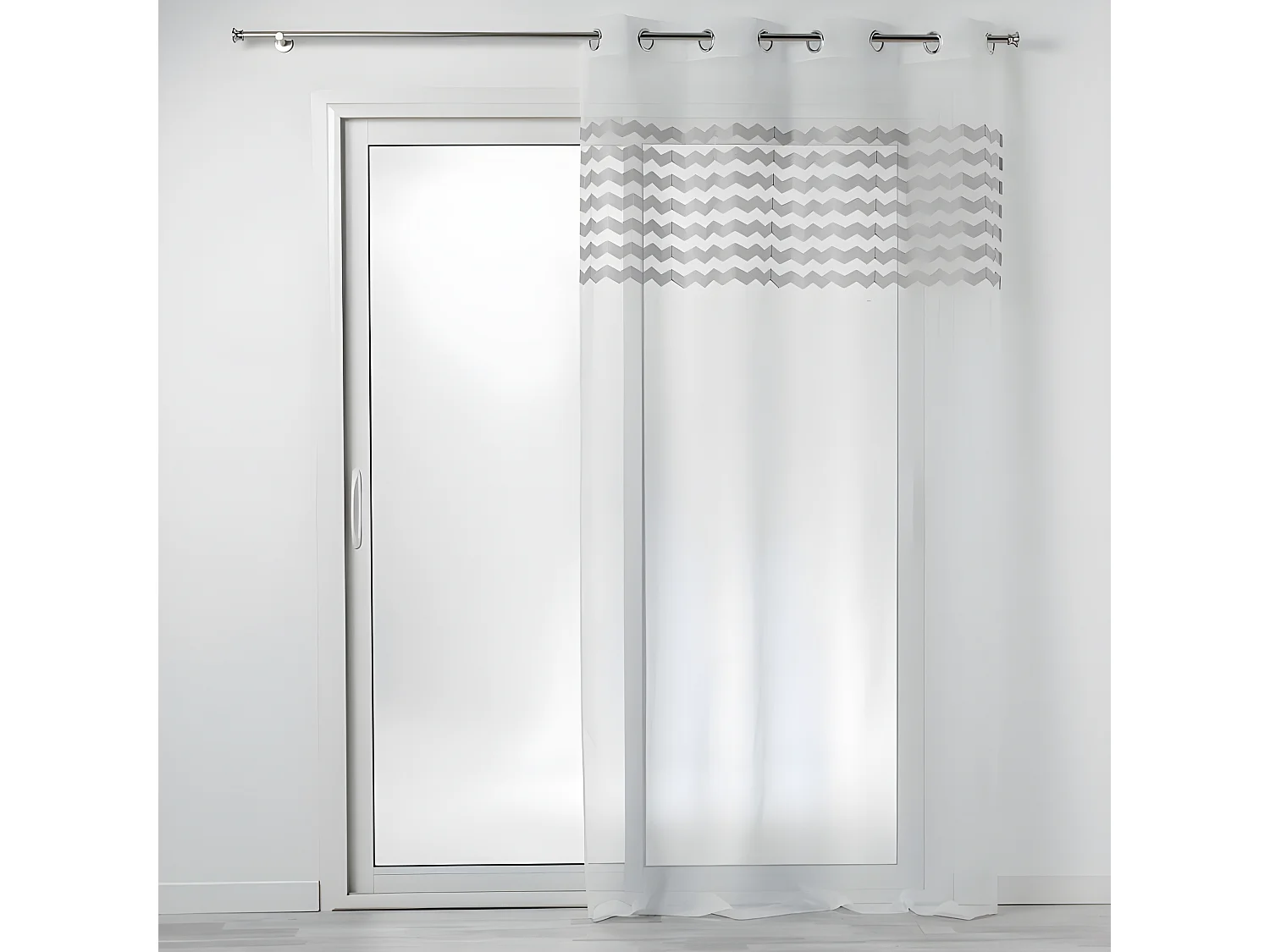 Rideau Voilage à Œillets "Sandina" 140x280cm Gris