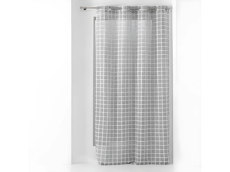 Rideau Voilage à Œillets "Karrona" 140x240cm Anthracite