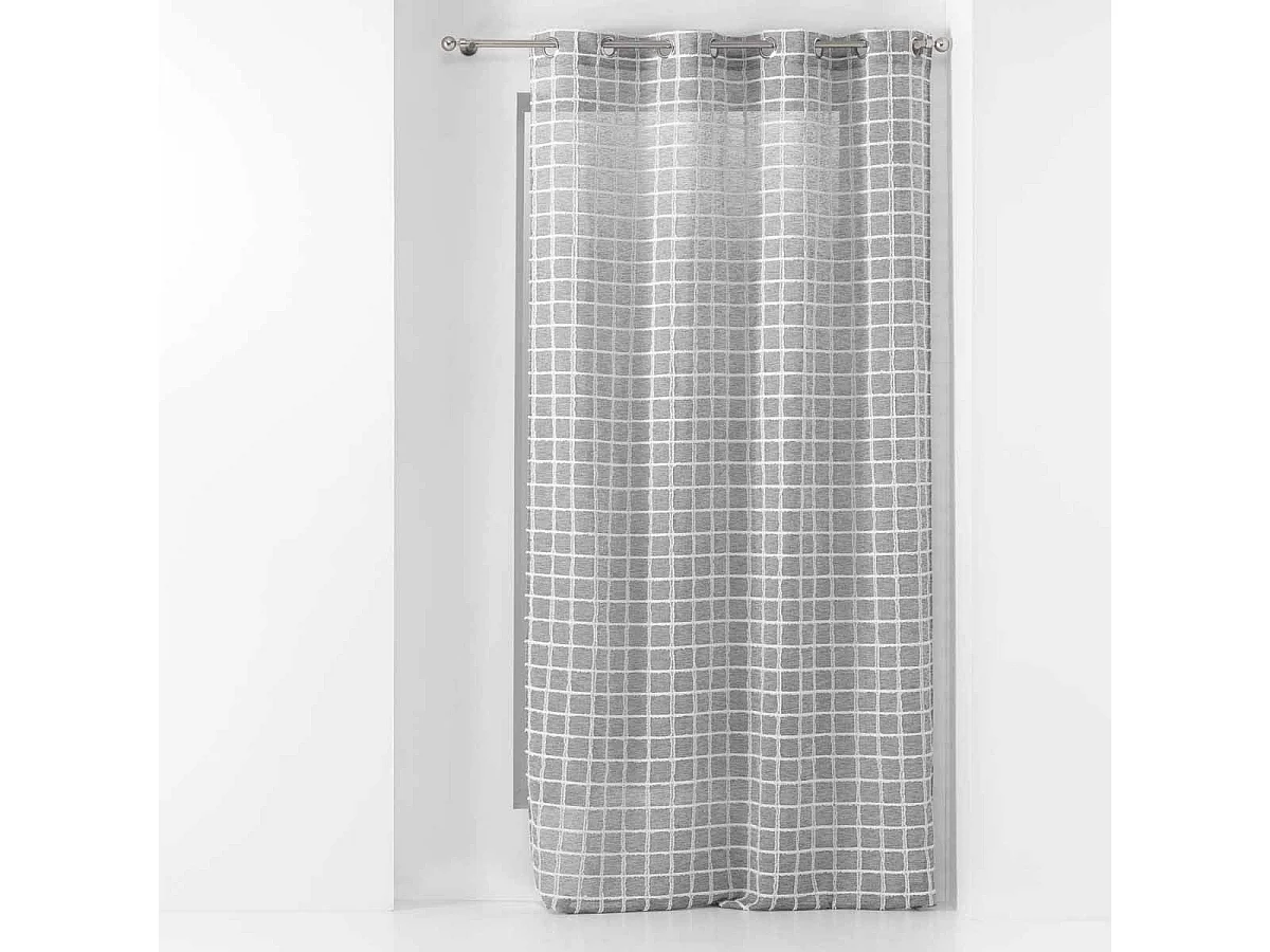 Rideau Voilage à Œillets "Karrona" 140x240cm Anthracite