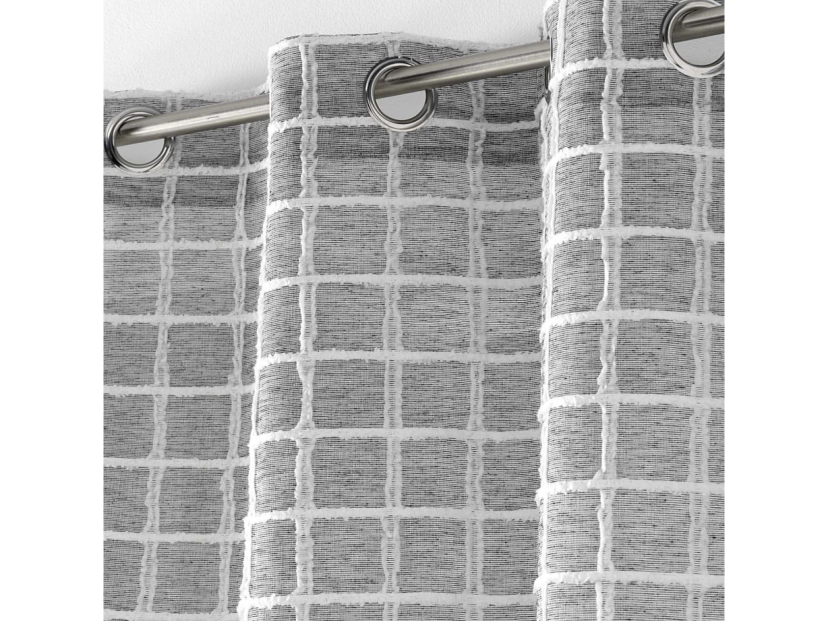 Rideau Voilage à Œillets "Karrona" 140x240cm Anthracite