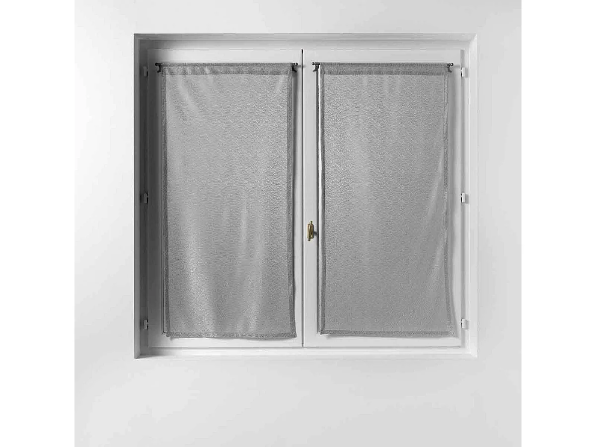 Paire de Voilages "Castille" 60x120cm Gris