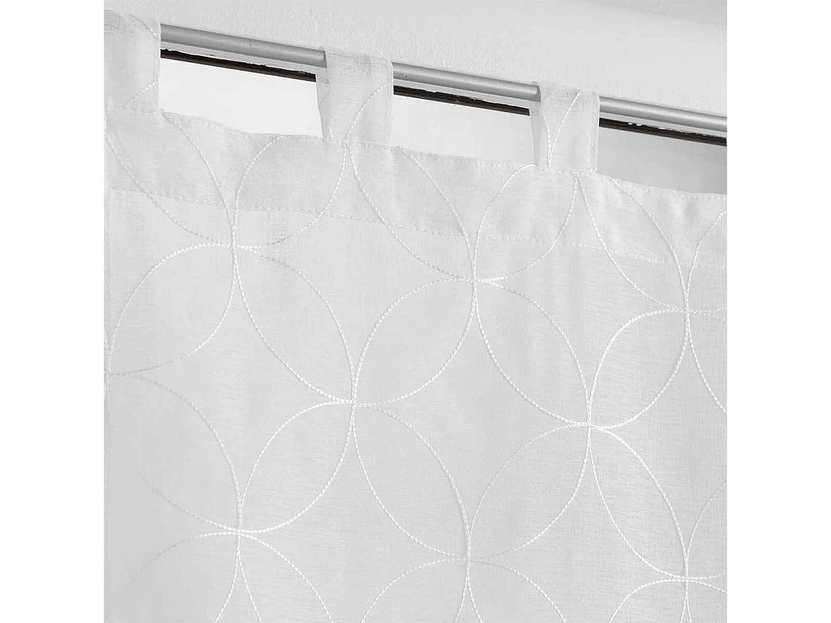 Paire de Voilages "Olympia" 60x120cm Blanc