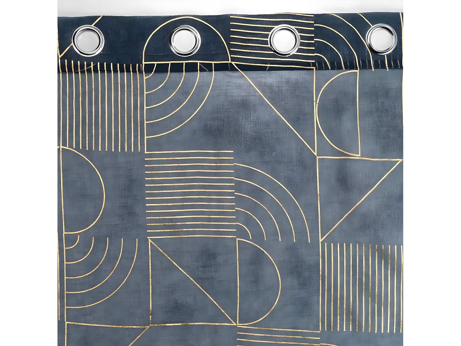 Rideau Voilage à Œillets "Lineor" 140x240cm Marine