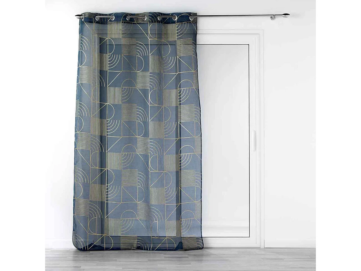 Rideau Voilage à Œillets "Lineor" 140x240cm Marine