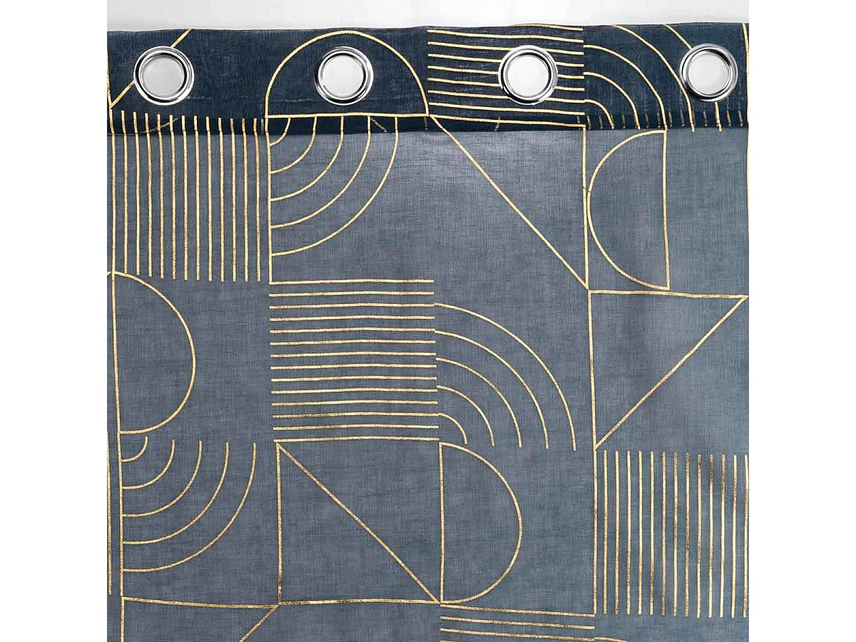 Rideau Voilage à Œillets "Lineor" 140x240cm Marine