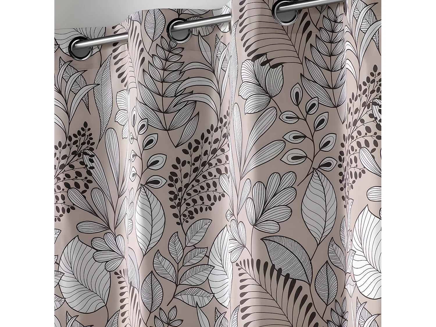 Rideau à Œillets Imprimé "Panabel" 140x240cm Naturel