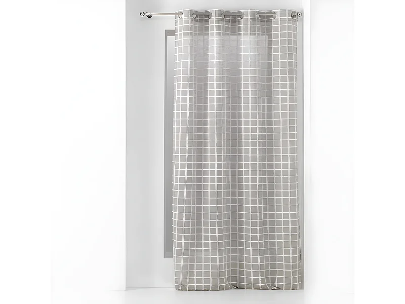 Rideau Voilage à Œillets "Karrona" 140x240cm Taupe