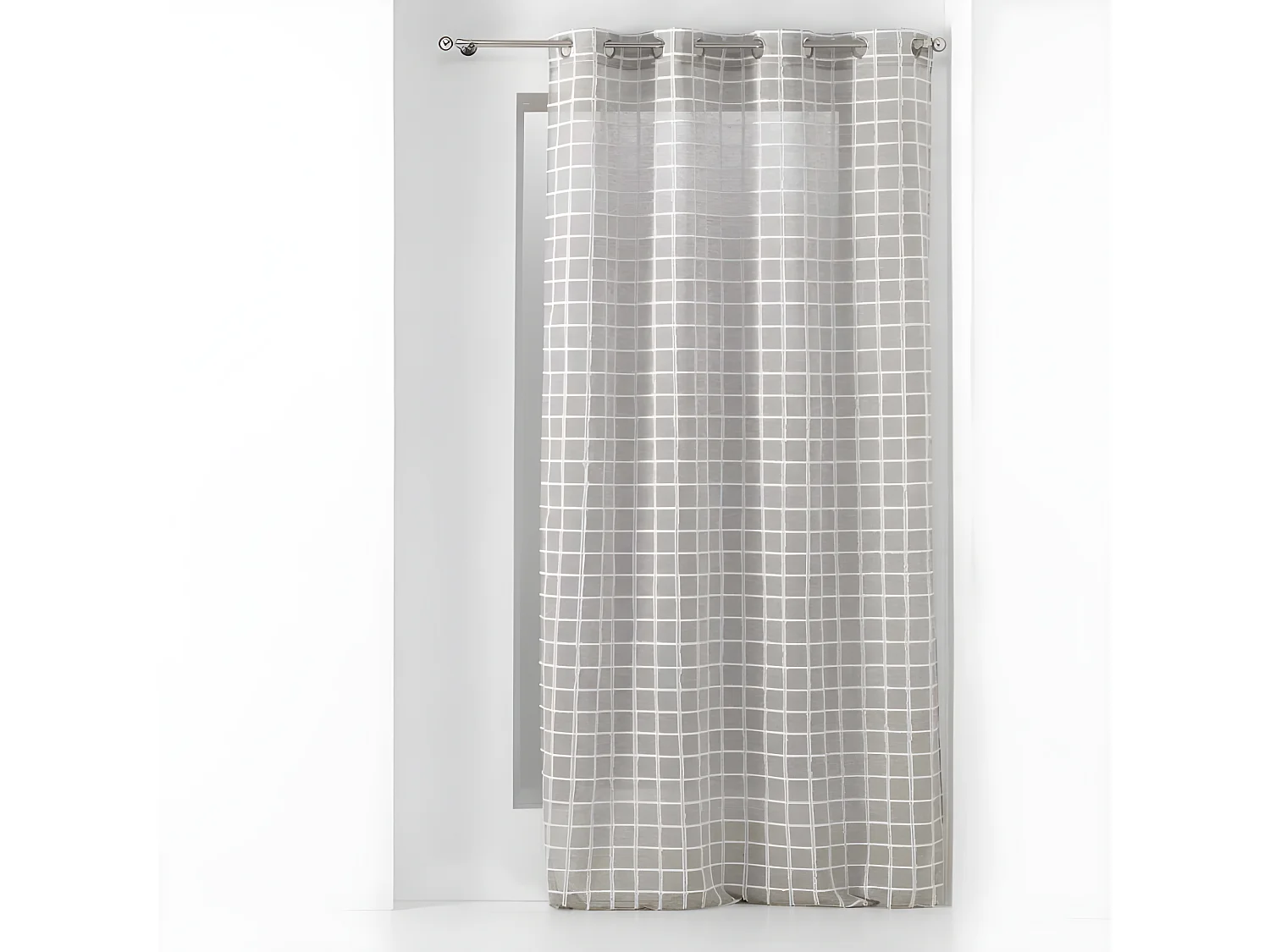 Rideau Voilage à Œillets "Karrona" 140x240cm Taupe