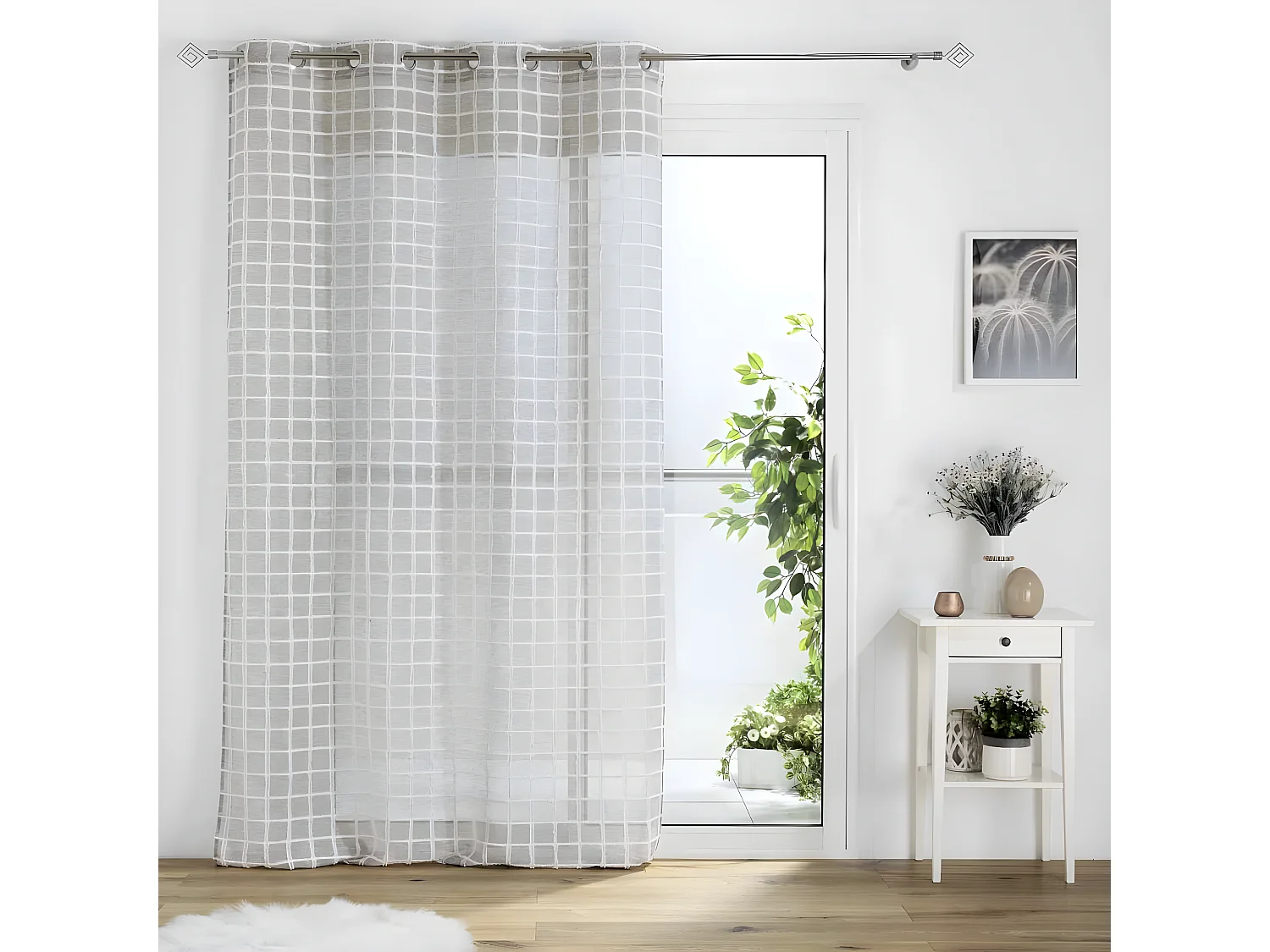 Rideau Voilage à Œillets "Karrona" 140x240cm Taupe