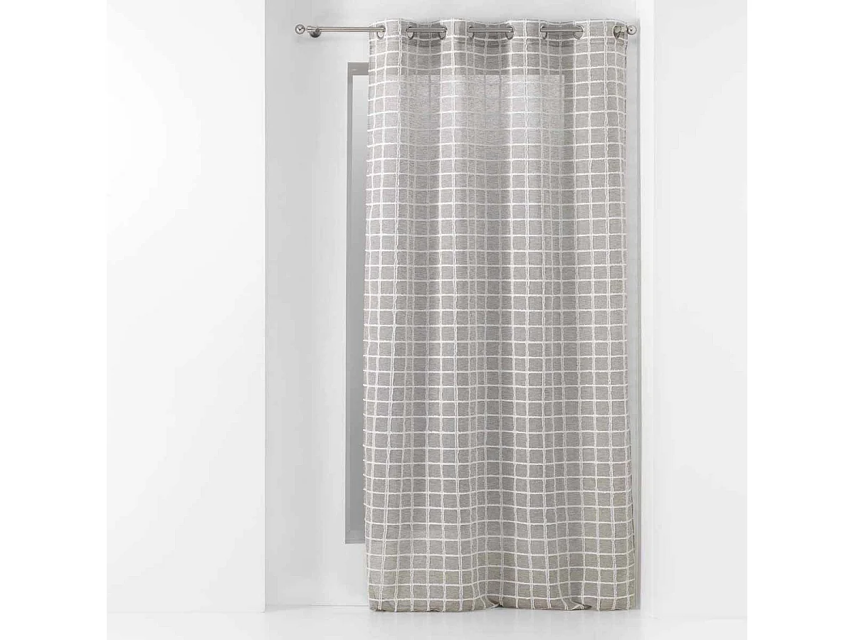 Rideau Voilage à Œillets "Karrona" 140x240cm Taupe