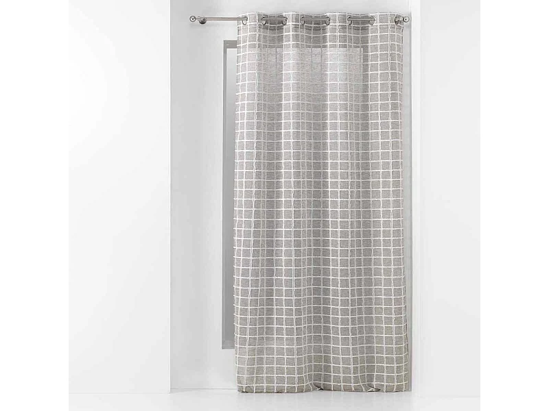 Rideau Voilage à Œillets "Karrona" 140x240cm Taupe