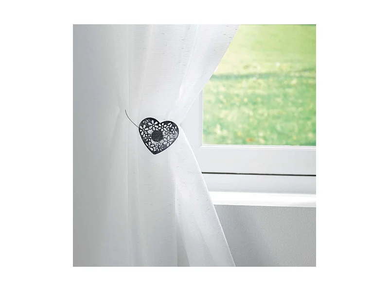 Embrasse de Rideau Aimantée "Lovely" 30cm Noir