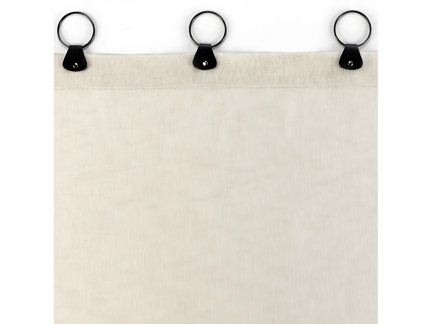 Rideau Voilage à Anneaux "Linka" 140x240cm Naturel